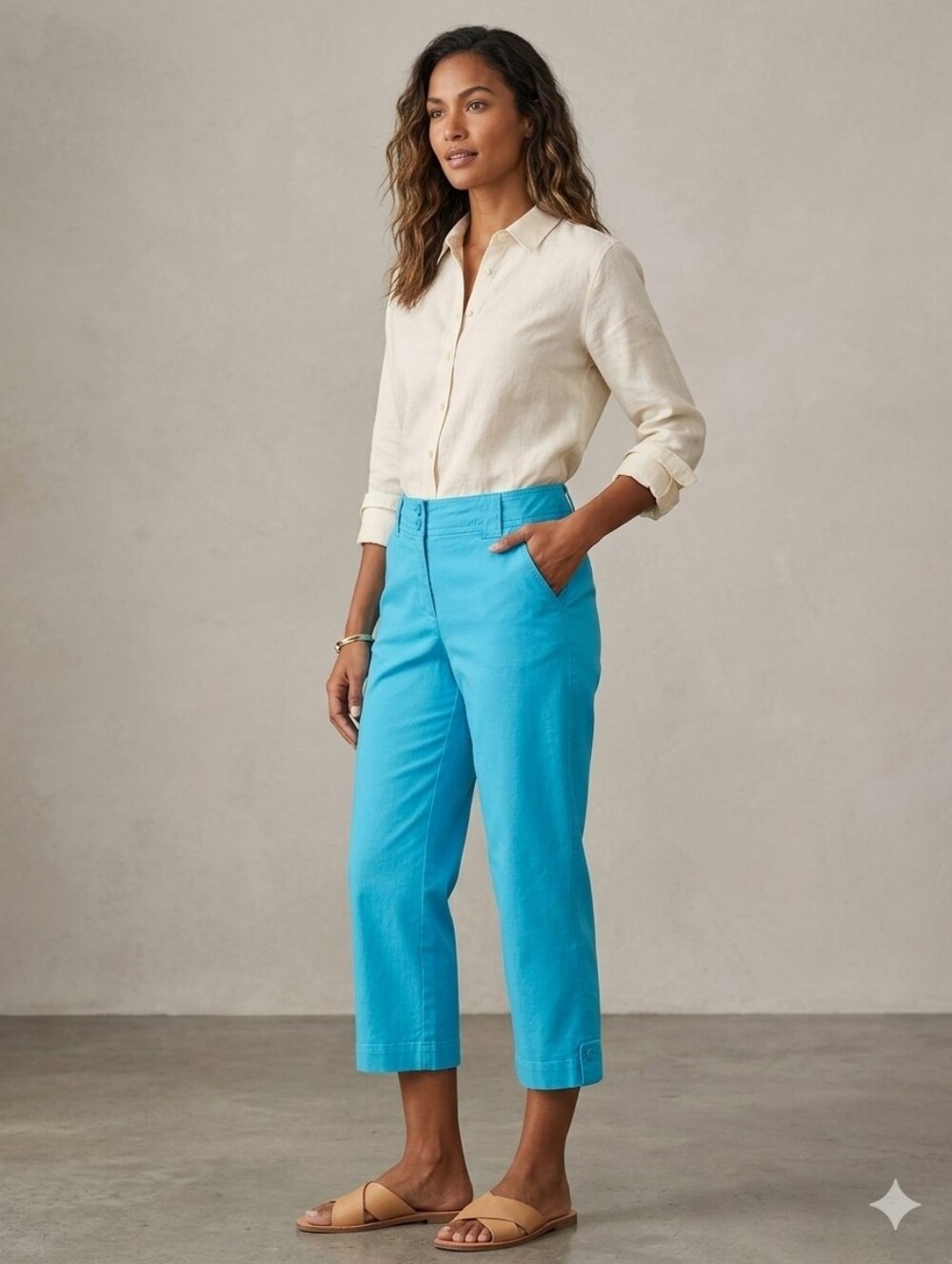 NWT Coldwater Creek Cropped Twill Pants